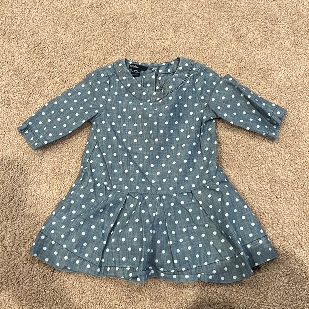 Polka dot jeans dress